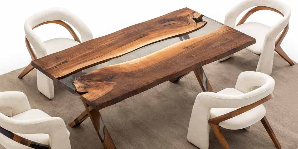 Masă River Epoxy – vedere frontală