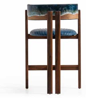 Scaun bar Manu Epoxy – vedere frontală