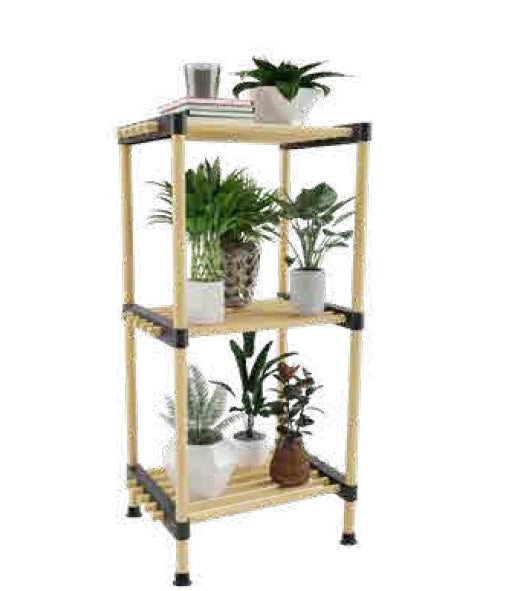 SEO-8167 Raft modular multifunctional din lemn pt flori cu 3 etajere 38*28*72CM